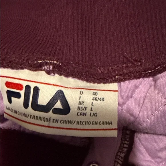Fila Burgundy Quilted Tracksuit - Picture 12 of 16